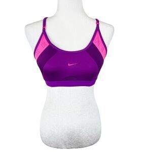 Nike Sports Bra Women Small Purple Pink Pullover Activewear Athletic Yoga
